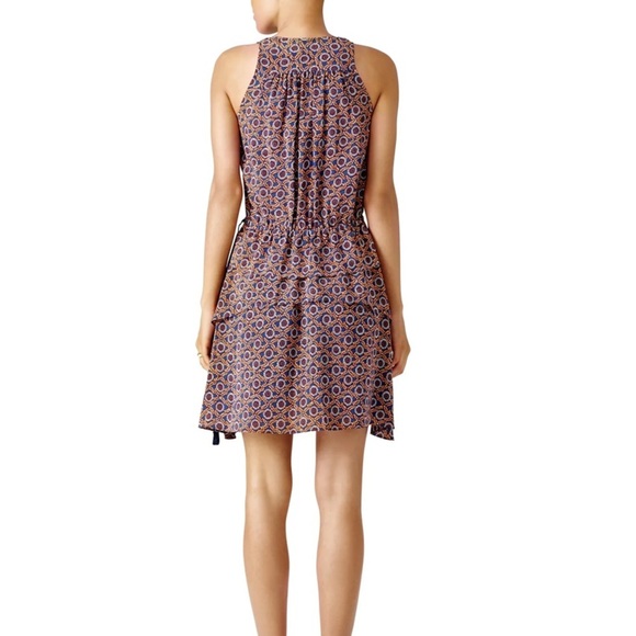 Derek Lam 10 Crosby Multi Printed Silk V-Neck Dress - Picture 2 of 12